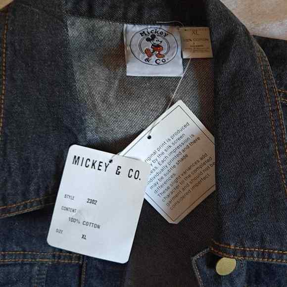 Mickey Mouse Badass Biker Mouse Vest. XL blue/black denim NEW with tags - Picture 4 of 6